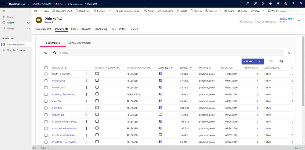Intellective Unity enables account management in Dynamics CRM