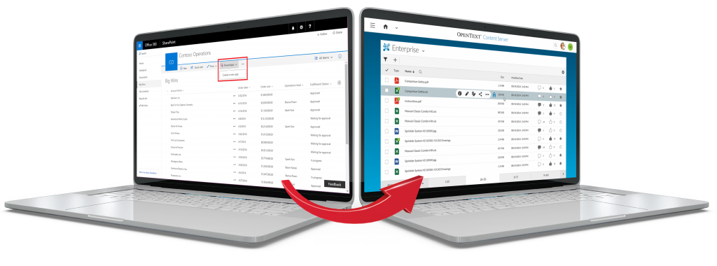 Opentext SharePoint Interchange Laptops2 1024x380 1