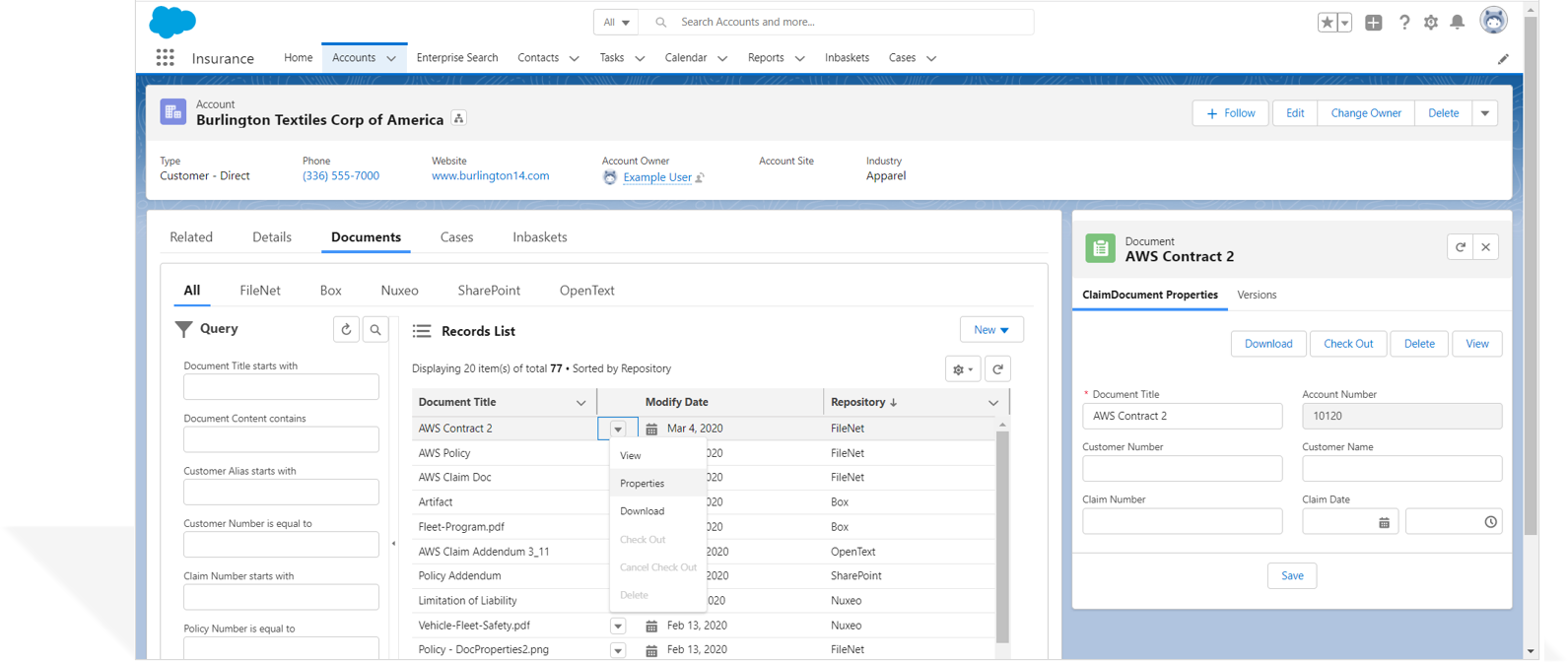 salesforce 1 perspective shadow